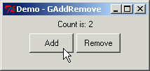 Example of GAddRemove widget.