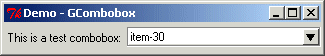 Screen shot of the GComboBox widget.