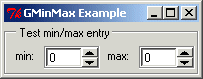 Screen shot of the GMinMax widget.