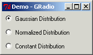 Example of GRadio widget.