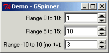 Example of GSpinner widget.