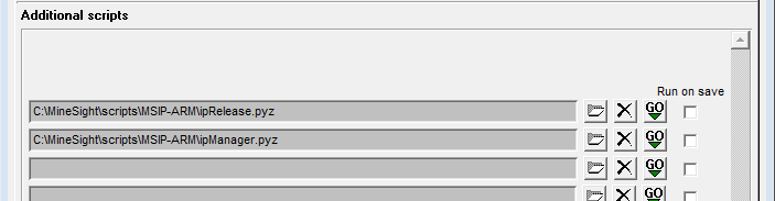 IP Cut Design, Scripts Tab